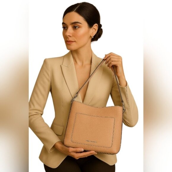 Rebecca Minkoff Bag DARREN DEERSKIN LEATHER SHOULDER Handbag Tote BLUSH WOMEN'S - Picture 15 of 15